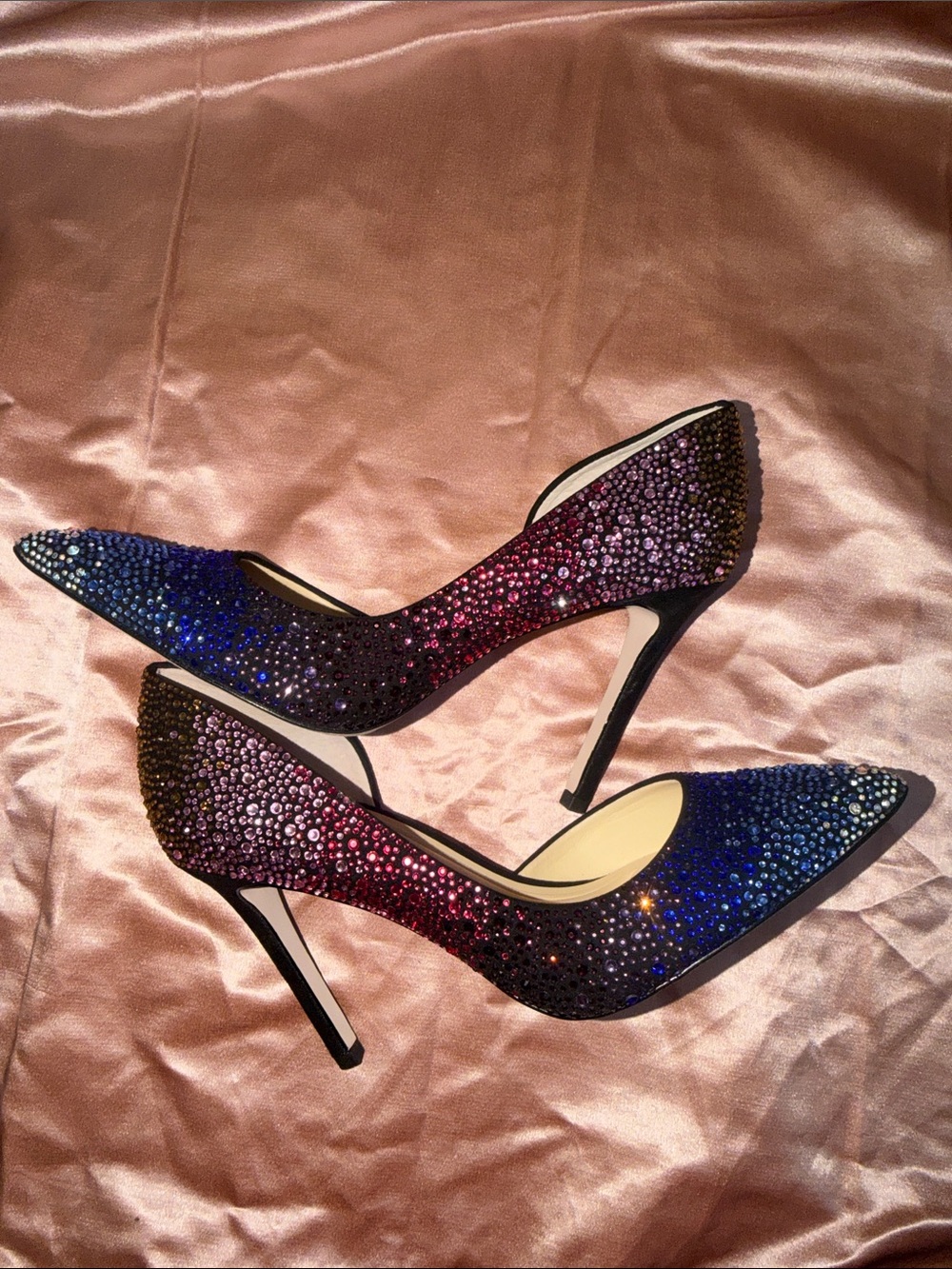 Jessica Simpson Ombre Crystal D'Orsay Pump in Pink and Blue - Picture 5 of 9